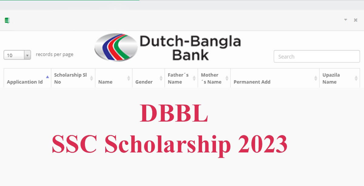 DBBL Scholarship 2023 SSC Program