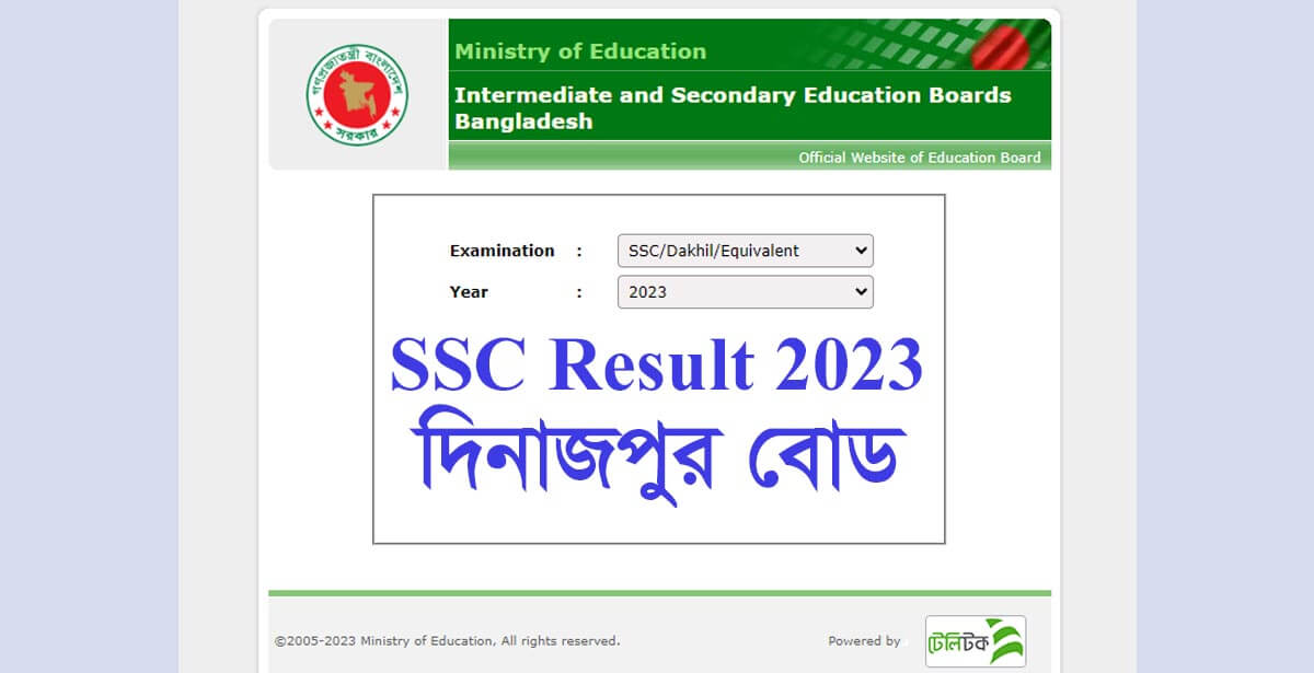 SSC Result 2023 Dinajpur Board