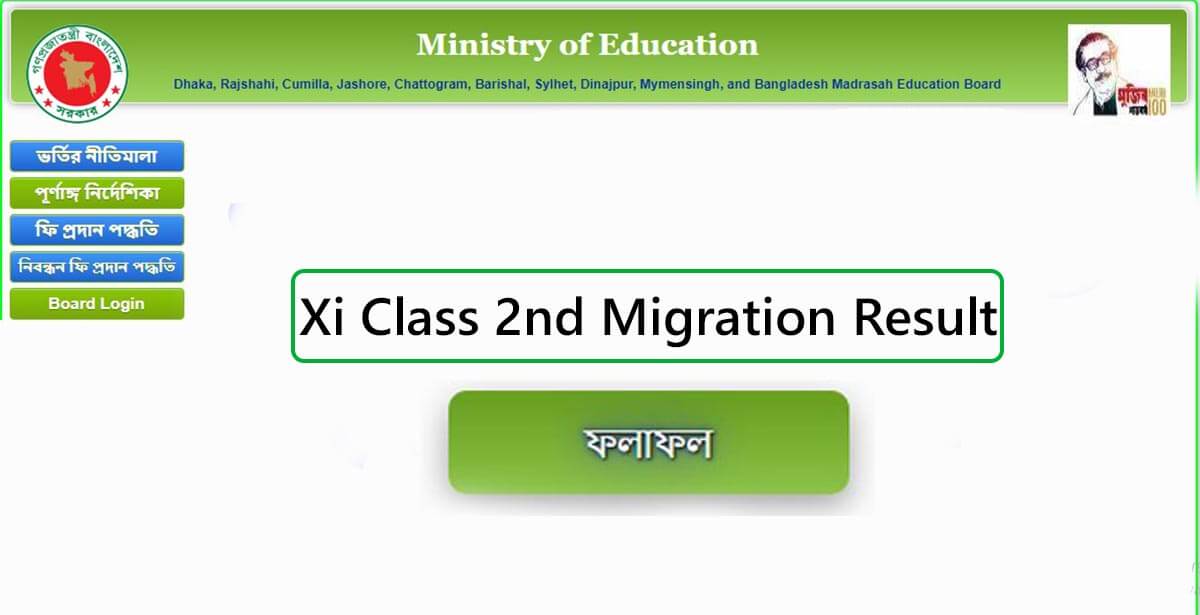 Xi Class 2nd Migration Result 2023