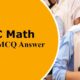 SSC Math MCQ Answer 2024