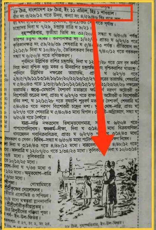 Eid Ul Fitr 2024 Bangladesh Date on Hindu Panjika