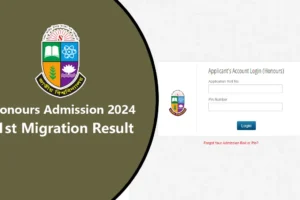National University published Honours 1st Migration Result 2024 on April 18