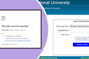 nubd info result website down after Honours 1st Year Result 2024 published