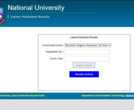 National University has published Honours 1st Year Result 2024 for the session 2021-22