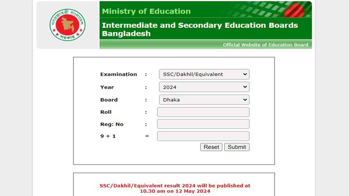 SSC Result 2024 Published Bangladesh Board today May 12