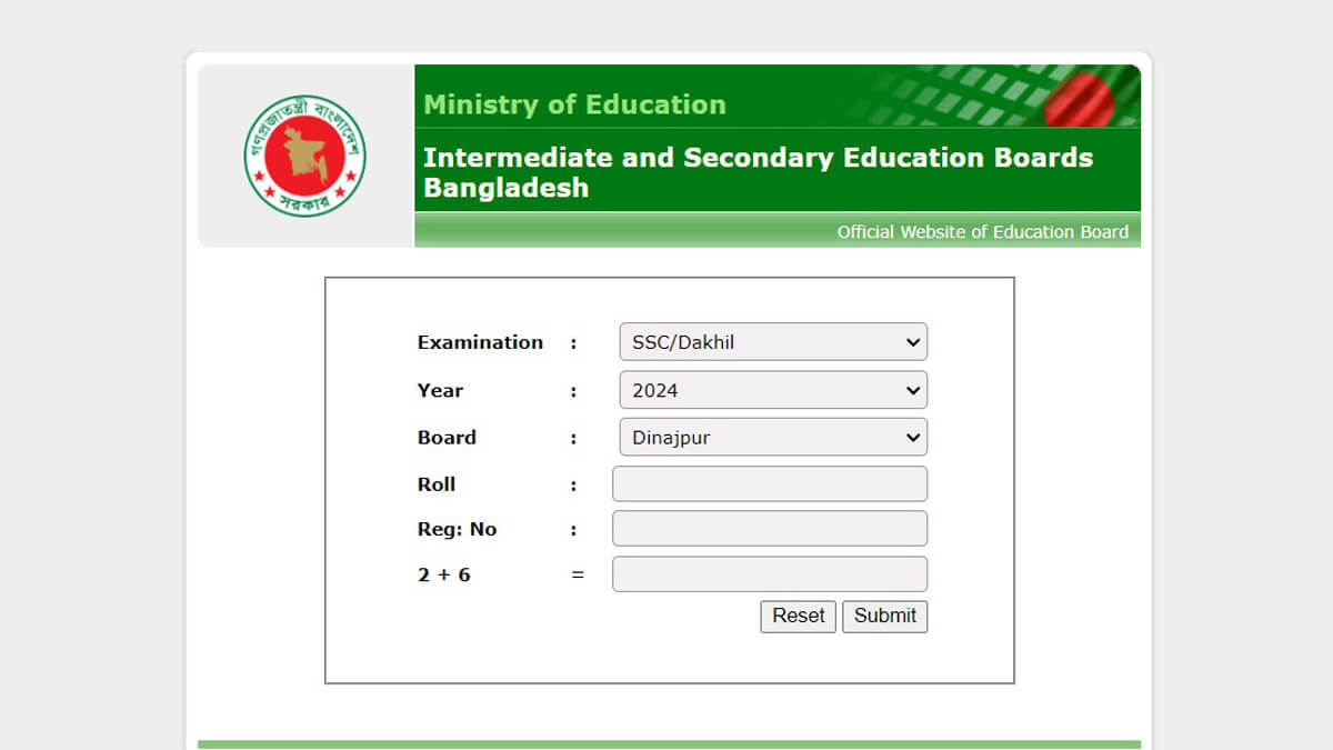 Bangladesh Education Board SSC Result 2024 on Sunday