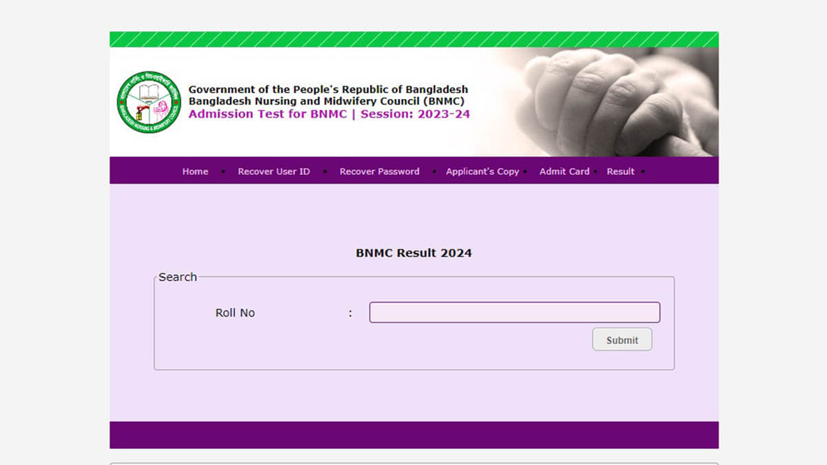 BNMC Nursing Result 2024