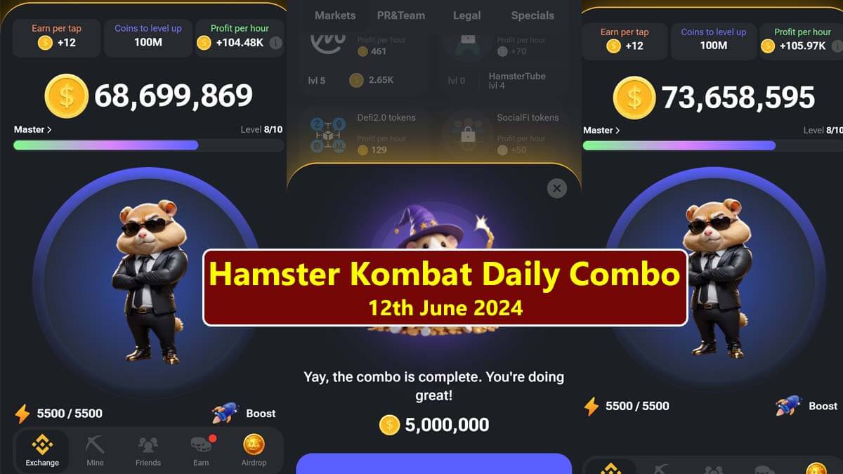 Hamster Kombat Daily Combo 12th June 2024