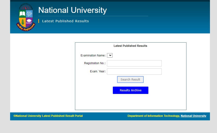 Honours 4th Year Result 2024