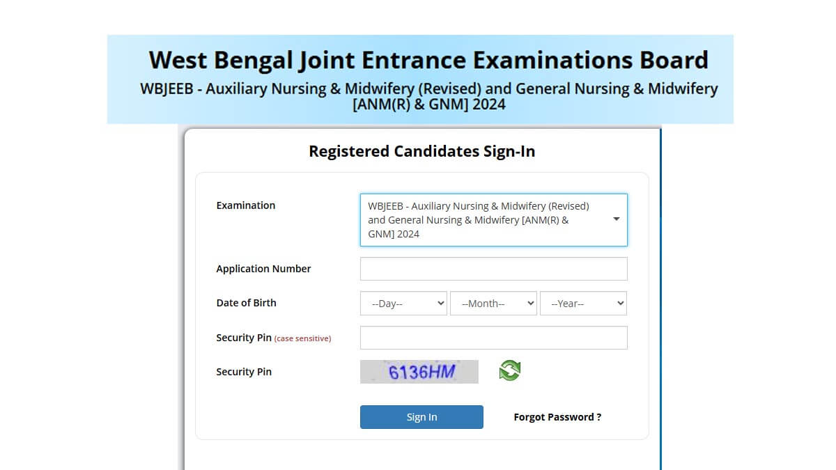 Wbjee ANM GNM Result 2024 Out